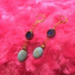 Two Pairs Turquoise Earrings